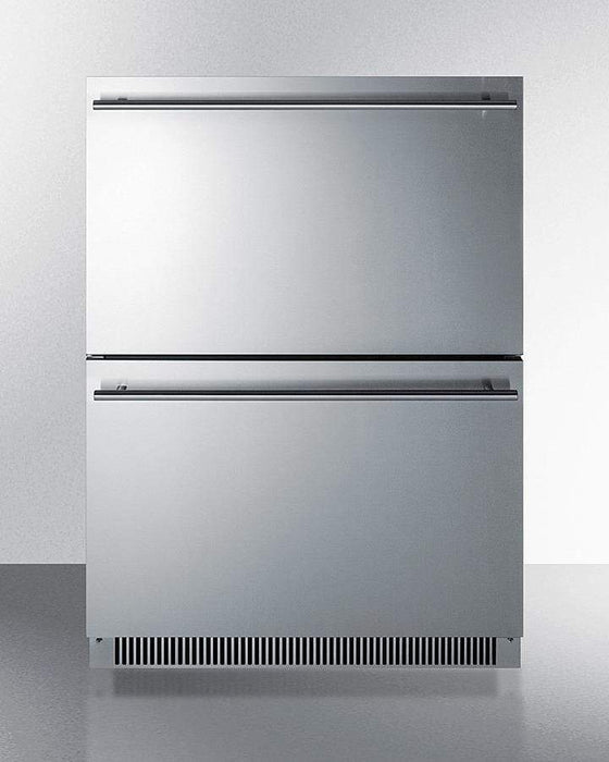Summit Commercially Listed ENERGY STAR Certified 2-Drawer All Refrigerator in Stainless Steel Designed for Indoor or...