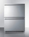 Summit Commercially Listed ENERGY STAR Certified 2-Drawer All Refrigerator in Stainless Steel Designed for Indoor or...