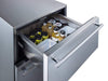 Summit Commercially Listed ENERGY STAR Certified 2-Drawer All Refrigerator in Stainless Steel Designed for... - Close-Up