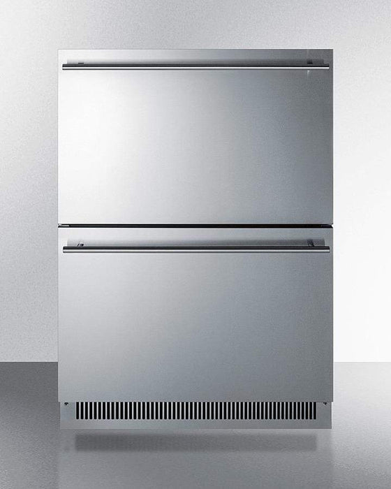 Summit Commercially Listed ENERGY STAR Certified 2-Drawer All Refrigerator in Stainless Steel Designed for... - Dimensions