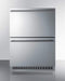 Summit Commercially Listed ENERGY STAR Certified 2-Drawer All Refrigerator in Stainless Steel Designed for... - Dimensions