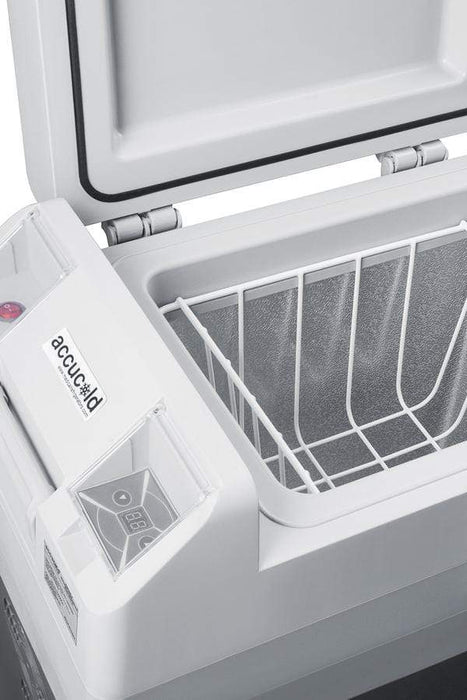 Summit Portable 12V/24V Cooler Capable of Operation as Refrigerator (2-8°C) or Freezer (-15°C), with Factory-Installed Lock, Strap Handle, and Four Pre-Installed Wheels / SPRF36M2