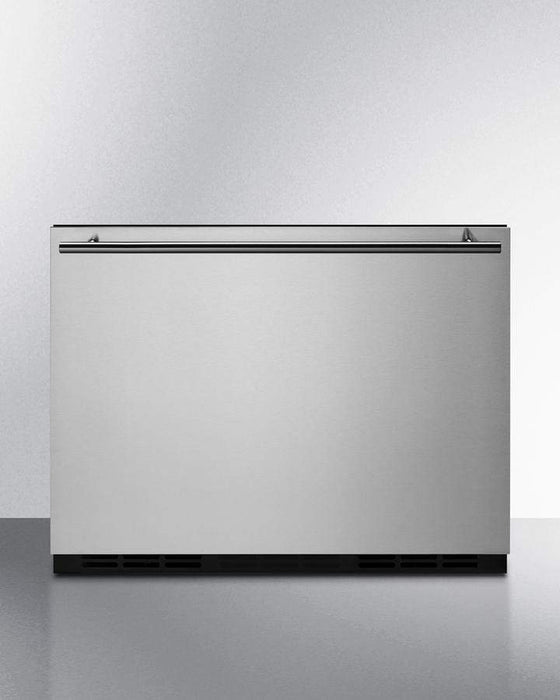 Summit 21.5" Wide Built-In Drawer Refrigerator / 1.6 cu.ft. Capacity, Panel-ready Drawer Front, 304 Grade Stainless Steel Drawer, Digital Thermostat, LED Lighting, Drawer dividers / FF1DSS