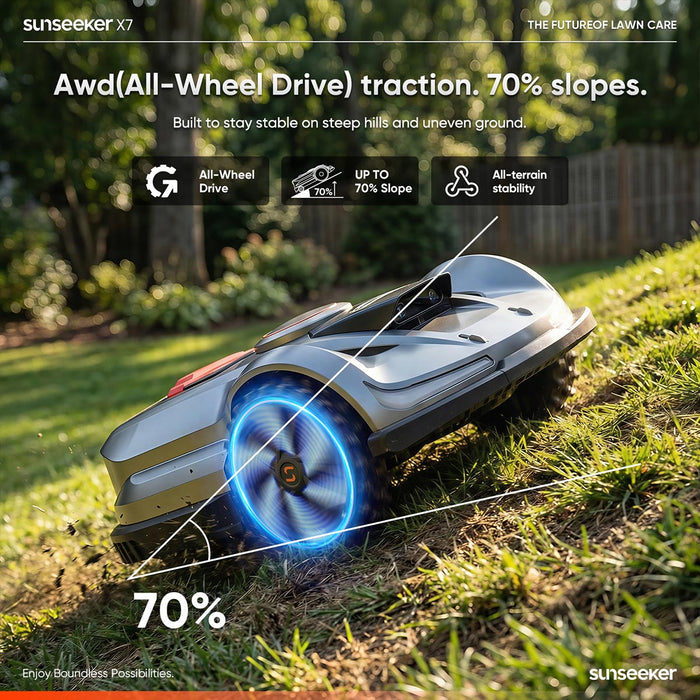 Sunseeker X7 Wireless AI Robot Lawn Mower wire-free robot lawn mower, view 5