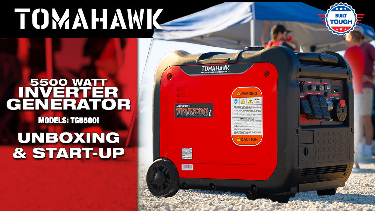 Tomahawk Power 5500 Watt Inverter Generator Super Quiet Portable Gas Power Professional Use - Detail View 2