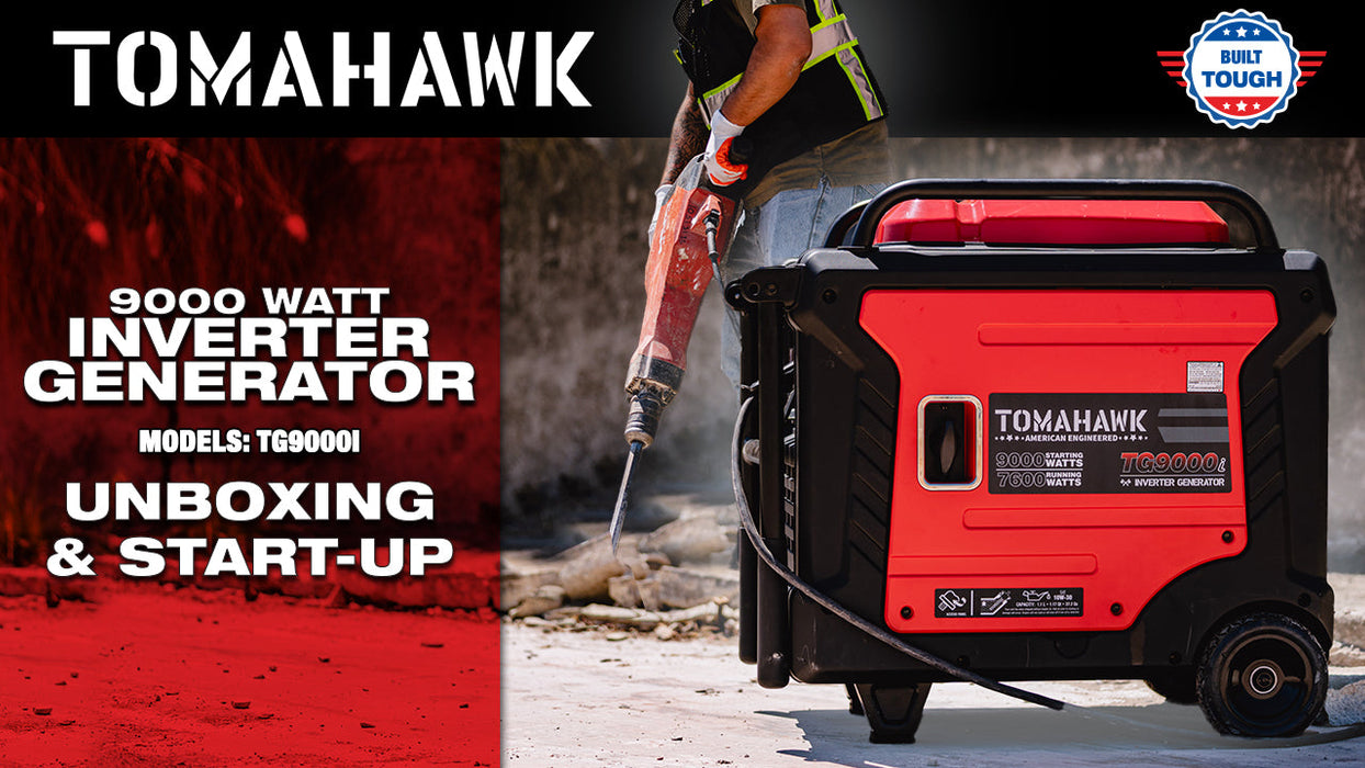 Tomahawk Power 10,500 Watt Inverter Generator Electric Start Super Quiet Portable Gas Power Professional Use - Product...