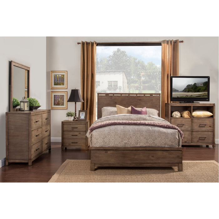 Alpine Furniture Sydney Bed, Weathered Grey