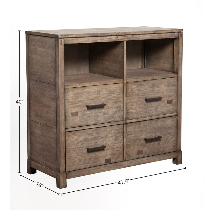 Alpine Furniture Sydney TV Media Chest, Weathered Grey
