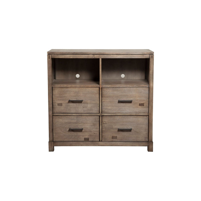 Alpine Furniture Sydney TV Media Chest, Weathered Grey