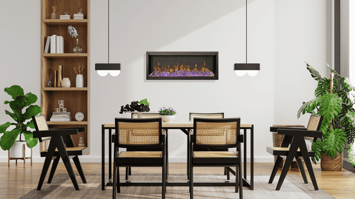 100" Electric Fireplace SYM-100-XT-BESPOKE - back view