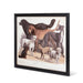 Park Hill Collection Domestic Dogs Framed Print - Large Distressed Black Artwork Showcasing Beloved... Home Decor - Close-Up