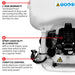 6.5 Gallon Backpack Concrete Sprayer .5 GPM Gas Finishing Tool for Cement Sealant Curing Stain - back view