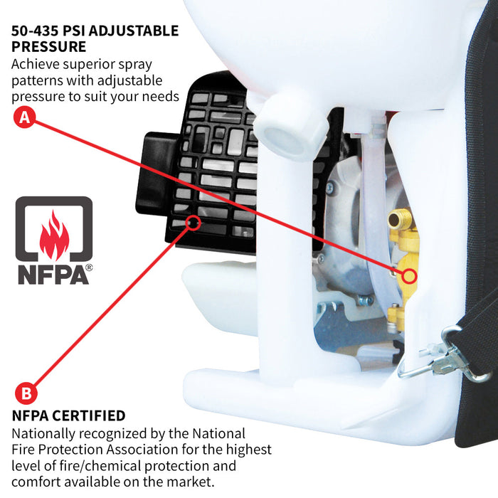 6.5 Gallon Backpack Concrete Sprayer .5 GPM Gas Finishing Tool for Cement Sealant Curing Stain - specifications diagram