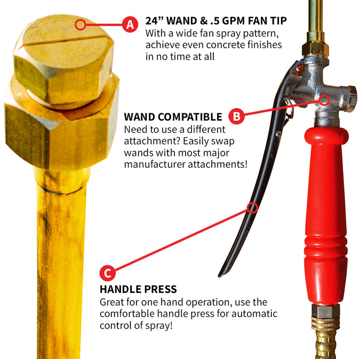 6.5 Gallon Backpack Concrete Sprayer .5 GPM Gas Finishing Tool for Cement Sealant Curing Stain - alternate view