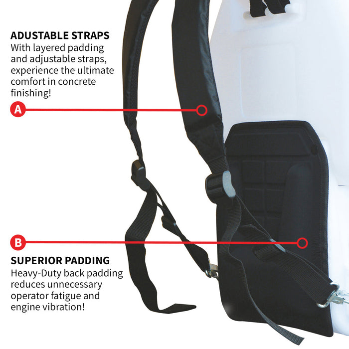 6.5 Gallon Backpack Concrete Sprayer .5 GPM Gas Finishing Tool for Cement Sealant Curing Stain - lifestyle in-use
