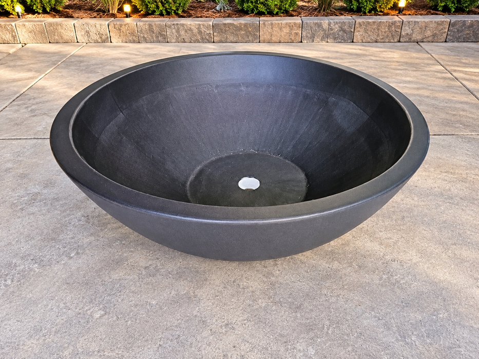 TessaRai 76" Round Cast Concrete Bowl