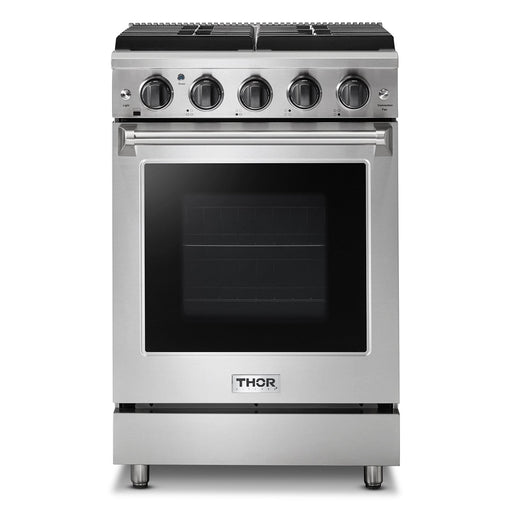 Thor Kitchen 24-Inch 3.7 cu. ft. Oven Gas Range in Stainless Steel (LRG2401U) Thor Kitchen