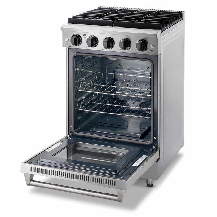Thor Kitchen 24-Inch 3.7 cu. ft. Oven Gas Range in Stainless Steel (LRG2401U) Thor Kitchen
