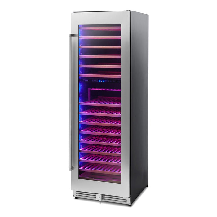 Thor Kitchen 24” Freestanding Wine Cooler with 162-Bottle Capacity and Dual Zone in Stainless Steel (TWC2403DI) Thor Kitchen