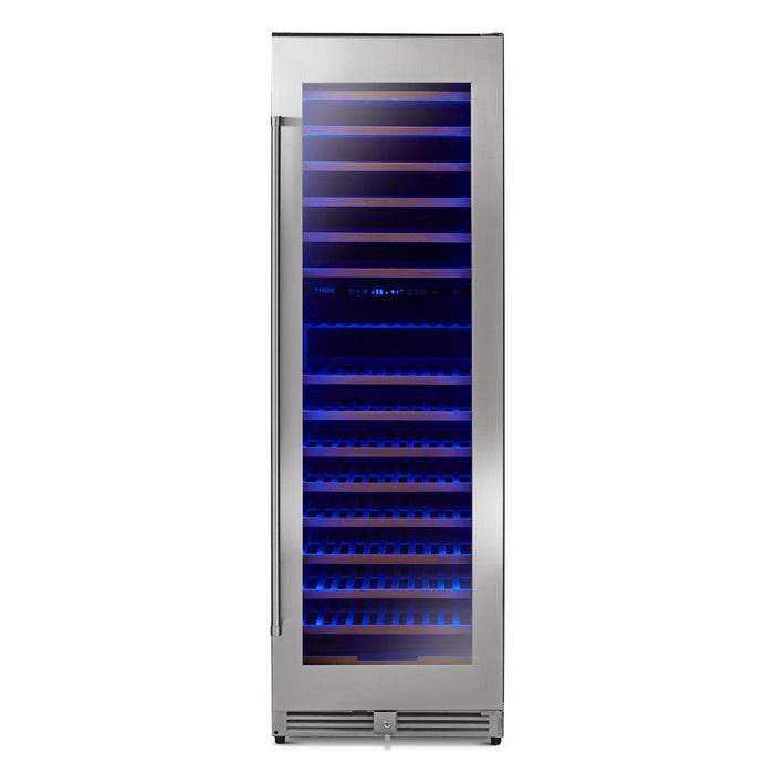 Thor Kitchen 24” Freestanding Wine Cooler with 162-Bottle Capacity and Dual Zone in Stainless Steel (TWC2403DI) Thor Kitchen
