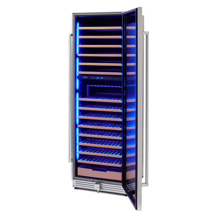 Thor Kitchen 24” Freestanding Wine Cooler with 162-Bottle Capacity and Dual Zone in Stainless Steel (TWC2403DI) Thor Kitchen