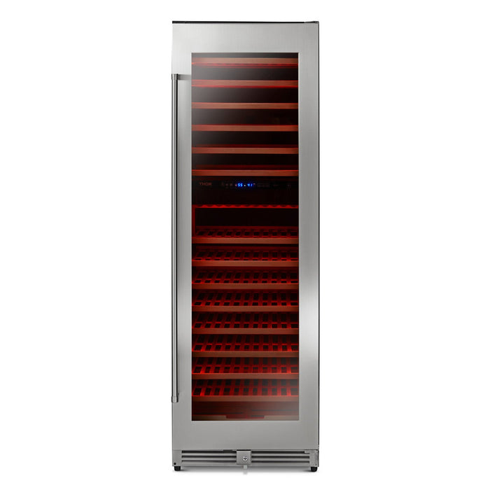 Thor Kitchen 24” Freestanding Wine Cooler with 162-Bottle Capacity and Dual Zone in Stainless Steel (TWC2403DI) Thor Kitchen