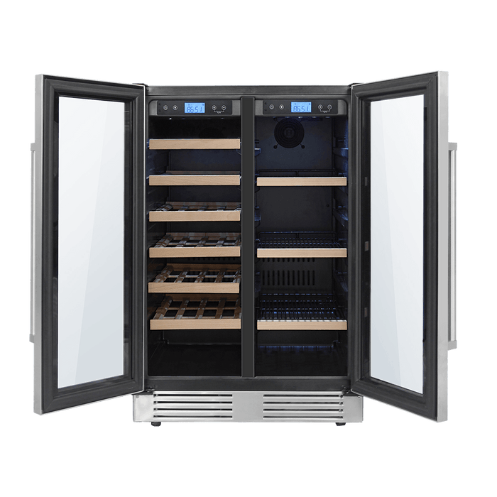 Thor Kitchen 24-Inch Independent Dual Zone Wine Cooler and Beverage Center with 21-Bottles and 95-Cans Capacity (TBC2401DI) Thor Kitchen