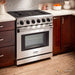 Thor Kitchen 30-Inch Gas Range with 5 Burners, 4.55 cu. ft Oven in Stainless Steel (LRG3001U) Thor Kitchen