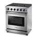Thor Kitchen 30-Inch Gas Range with 5 Burners, 4.55 cu. ft Oven in Stainless Steel (LRG3001U) Thor Kitchen
