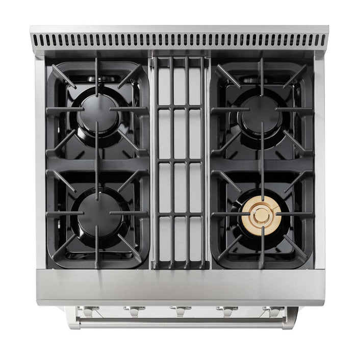 Thor Kitchen 30 in. Propane Gas Burner/Electric Oven Range in Stainless Steel, HRD3088ULP Thor Kitchen