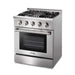 Thor Kitchen 30 in. Propane Gas Burner/Electric Oven Range in Stainless Steel, HRD3088ULP Thor Kitchen