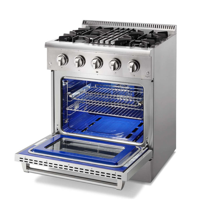Thor Kitchen 30 in. Propane Gas Burner/Electric Oven Range in Stainless Steel, HRD3088ULP Thor Kitchen