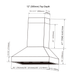 Thor Kitchen 30” Professional Wall Mount Pyramid Range Hood with 800 CFM Motor in Stainless Steel (TRH30P) Thor Kitchen