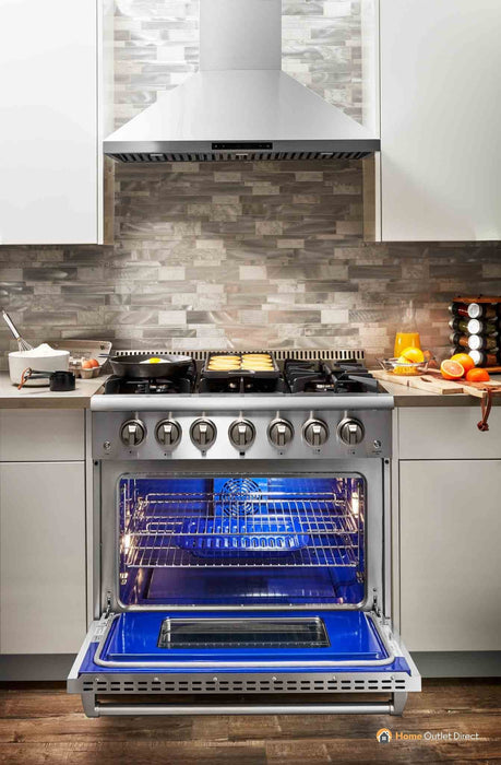 Thor Kitchen 36-Inch 5.2 cu. ft. Professional Gas Range in Stainless Steel (HRG3618U) Thor Kitchen