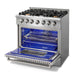 Thor Kitchen 36-Inch 5.2 cu. ft. Professional Gas Range in Stainless Steel (HRG3618U) Thor Kitchen