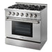Thor Kitchen 36 in. Propane Gas Burner/Electric Oven Range in Stainless Steel, HRD3606ULP Thor Kitchen