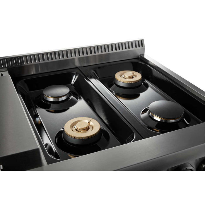 Thor Kitchen 48 in. Propane Gas Burner/Electric Oven 6.7 cu. ft. Range in Stainless Steel, HRD4803ULP Thor Kitchen