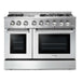 Thor Kitchen 48 in. Propane Gas Burner/Electric Oven 6.7 cu. ft. Range in Stainless Steel, HRD4803ULP Thor Kitchen