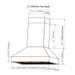 Thor Kitchen 48” Professional Wall Mount Pyramid Range Hood with 800 CFM Motor in Stainless Steel (TRH48P) Thor Kitchen
