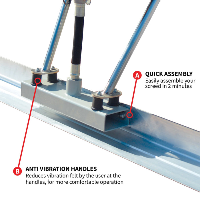 Tomahawk Power Screed Single Aluminum Blade Bundle (Choose 4ft, 6ft, 8ft, 10ft, 12ft, 14ft) - Dimensions