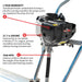 Tomahawk Power Concrete Screed Three Aluminum Blade Bundle (Choose 3 Boards) - Dimensions