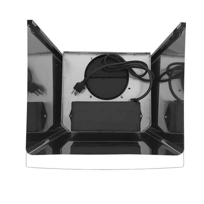 Cosmo 30-Inch 380 CFM Ductless Wall Mount Range Hood in Stainless Steel with Tempered Glass (COS-668A750-DL) Cosmo