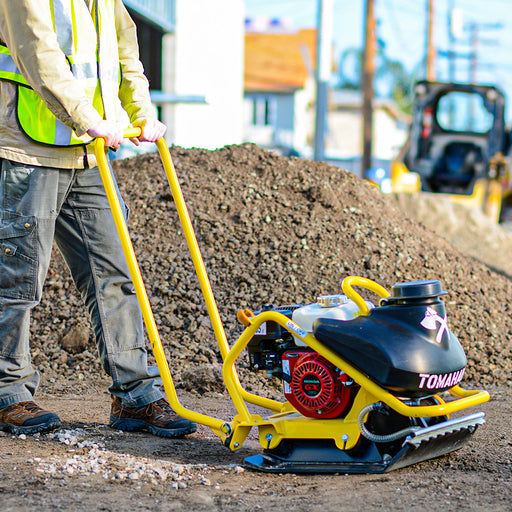 Tomahawk Power 5.5 HP Honda Vibratory Plate Compactor for Asphalt Aggregate Soil Compaction - Alternate View