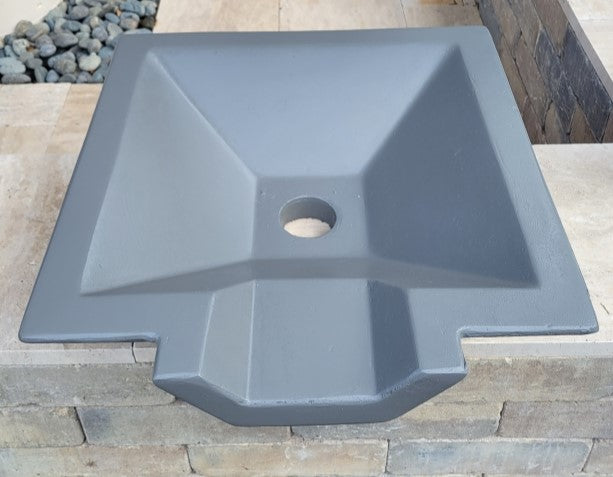 TessaRai 36" Square Scupper Water Bowl — 36"x10"x12"