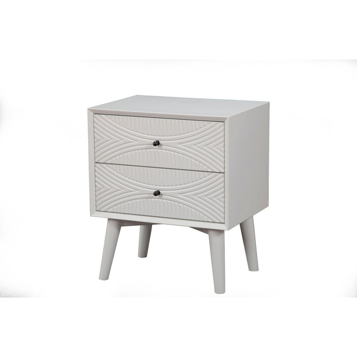 Alpine Furniture Tranquility Nightstand, White