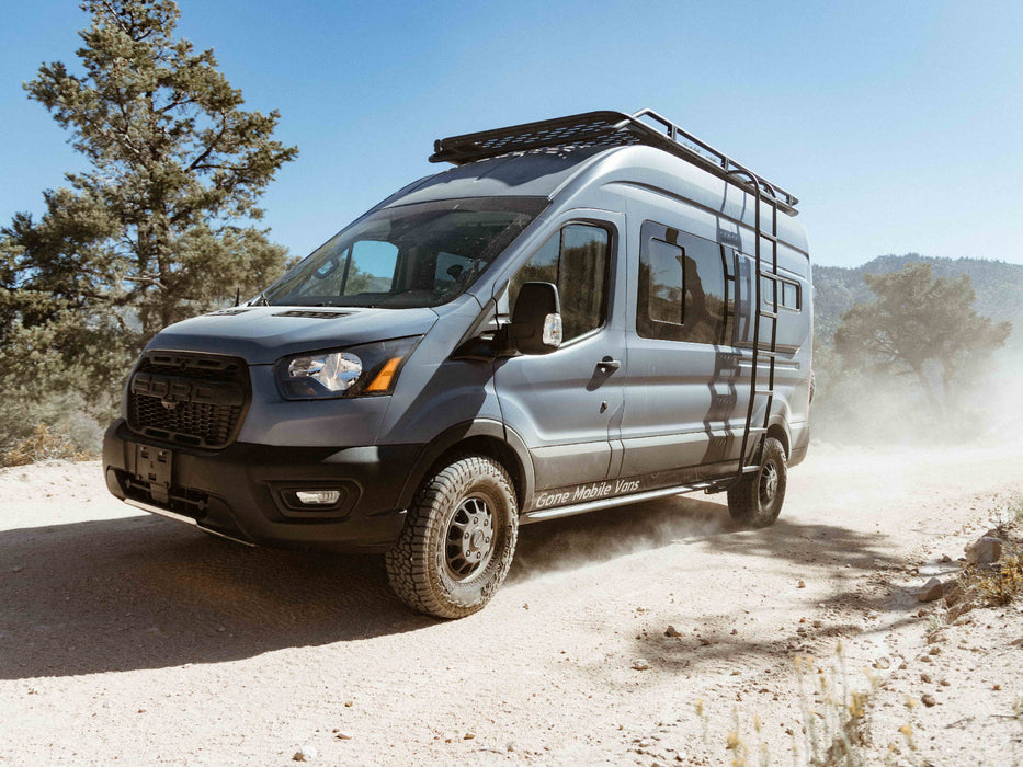 Flatline Van Co. 2015-2025 Ford Transit Van Safari Roof Rack – on the trail, image 2 of 20