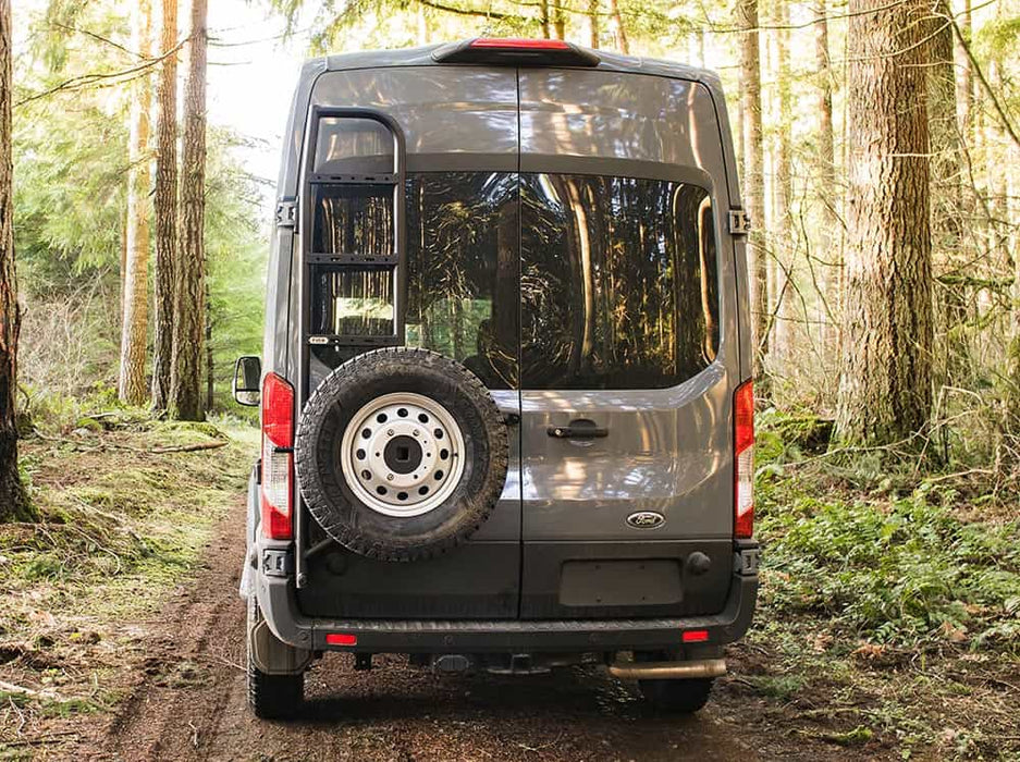Flatline Van Co. 2015-2026 Ford Transit Van Rear Ladder + Tire Carrier – image 4 of 15