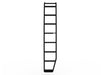 Flatline Van Co. 2023-2025 Ford Transit Trail Side Ladder Mid Roof – on the trail, image 1 of 8