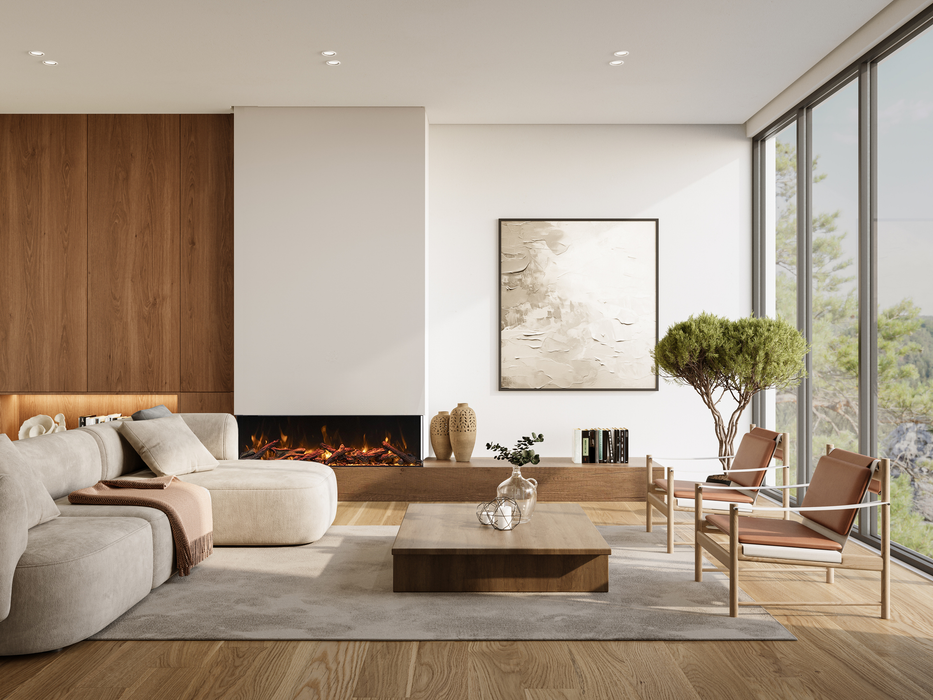 85" Electric Fireplace TRV-85-BESPOKE - side view