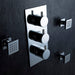 Cascada Showers Tuscany LED Rainfall Thermostatic Shower System - Wall Mount - Dimensions